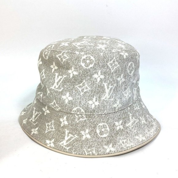 Authentic LOUIS VUITTON M7058S Bucket Hat-Monogram Jacquard Denim hat - Picture 1 of 11
